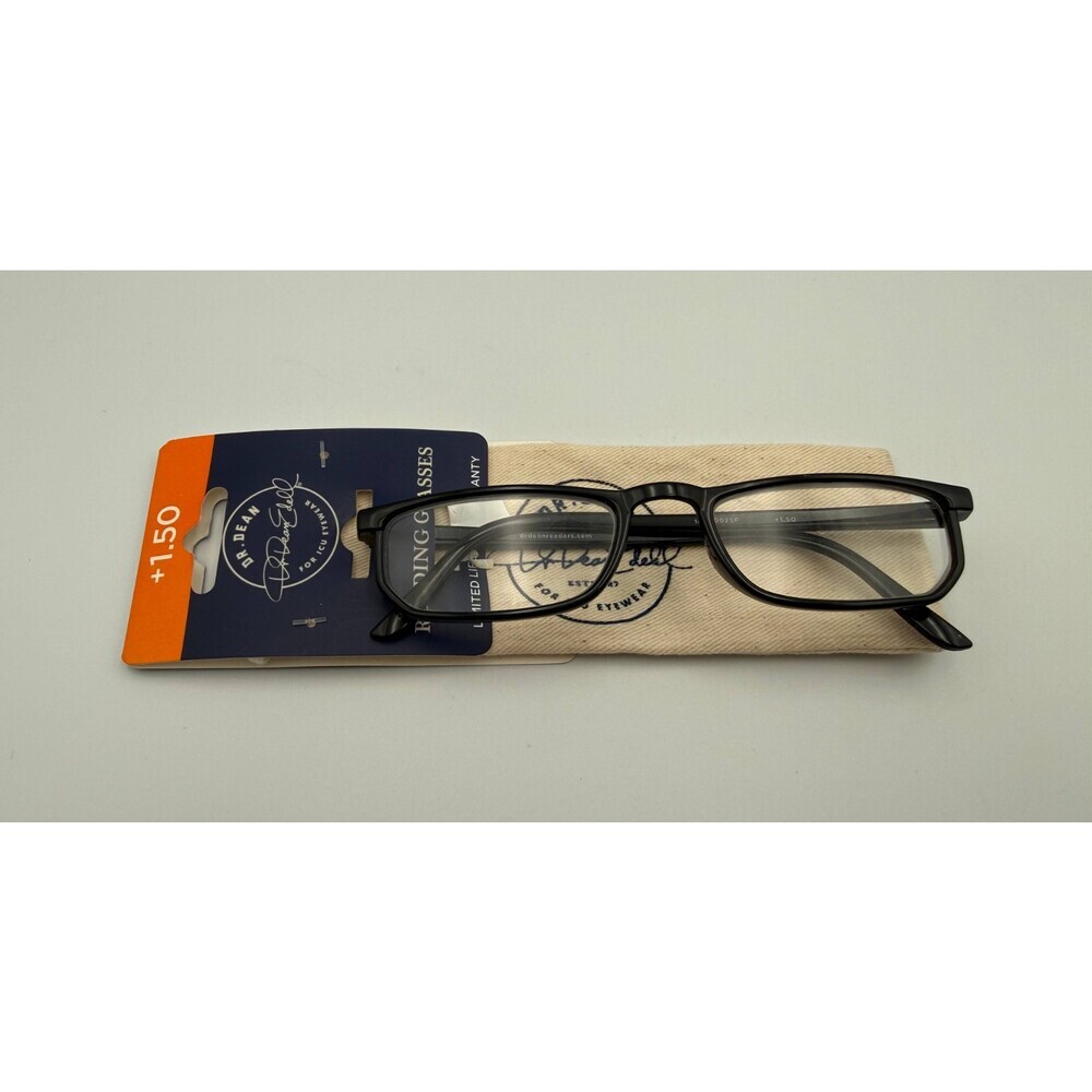 ICU Eyewear Dr. Dean Edell Calexico Black Reading Glasses +1.50Magnification